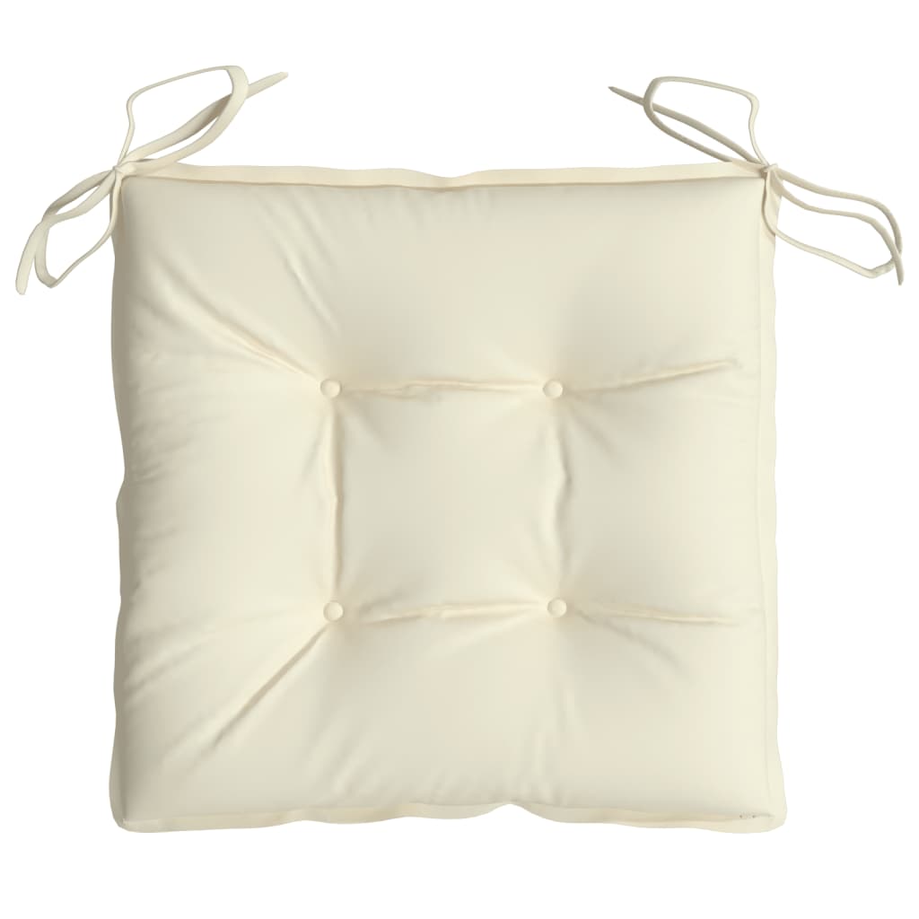 vidaXL Perne de scaun, 4 buc., alb crem, 40x40x7 cm, textil oxford vidaXL Perne de scaun, 4 buc., alb crem, 40x40x7 cm, textil oxford