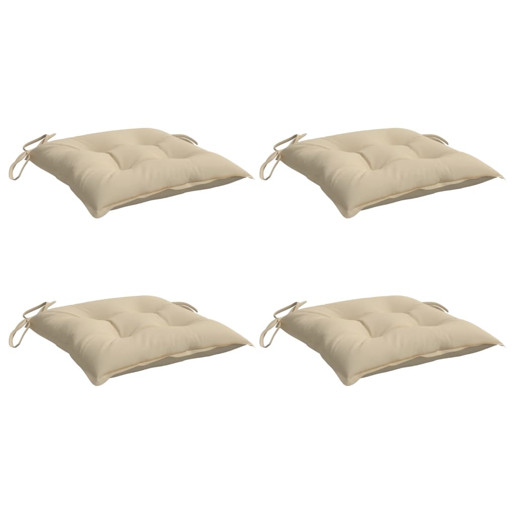 vidaXL Perne de scaun, 4 buc., bej, 40x40x7 cm, textil oxford vidaXL Perne de scaun, 4 buc., bej, 40x40x7 cm, textil oxford