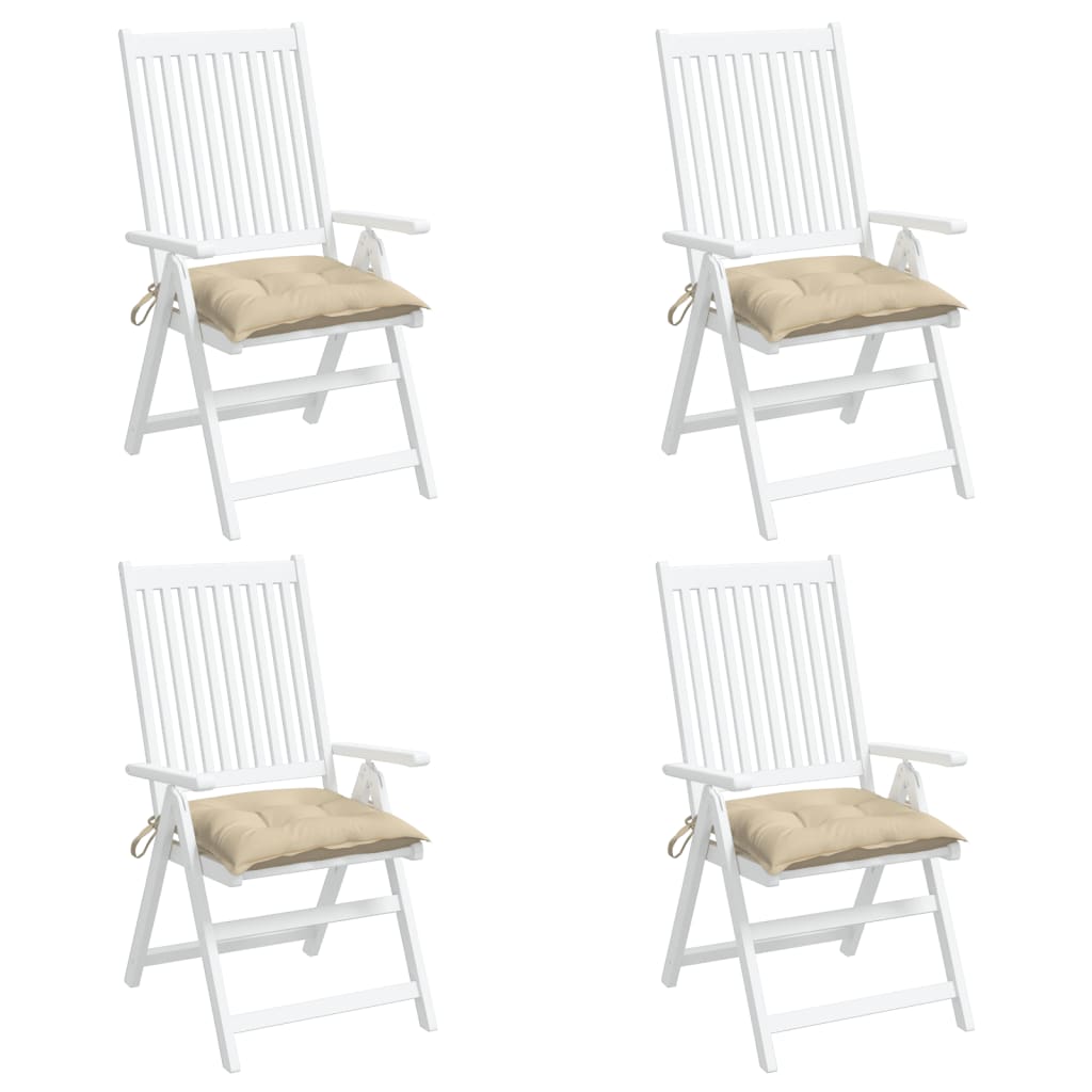 vidaXL Perne de scaun, 4 buc., bej, 40x40x7 cm, textil oxford vidaXL Perne de scaun, 4 buc., bej, 40x40x7 cm, textil oxford