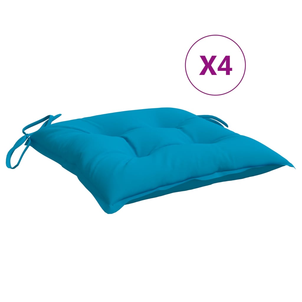 vidaXL Perne de scaun 4 buc. albastru deschis 40x40x7 cm textil oxford vidaXL Perne de scaun 4 buc. albastru deschis 40x40x7 cm textil oxford