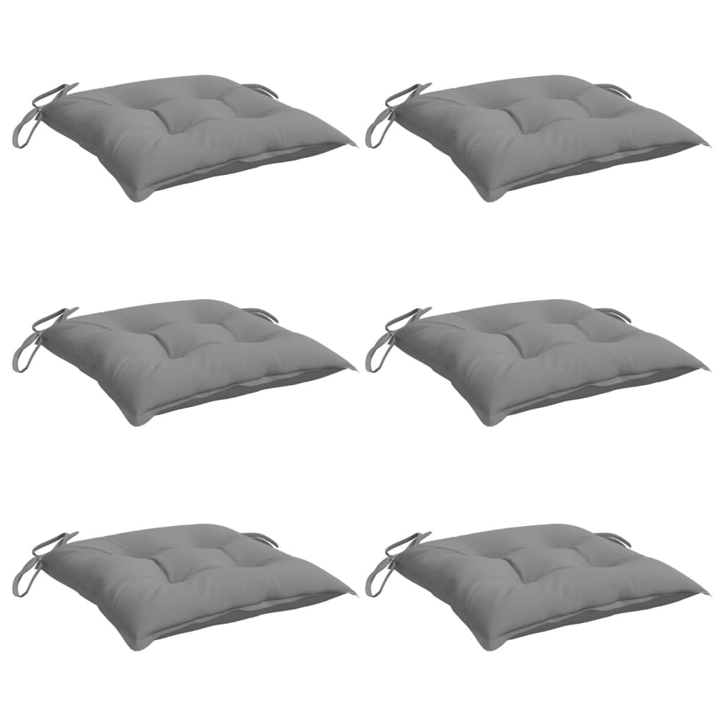 vidaXL Perne de scaun, 6 buc., gri, 50x50x7 cm, textil oxford vidaXL Perne de scaun, 6 buc., gri, 50x50x7 cm, textil oxford