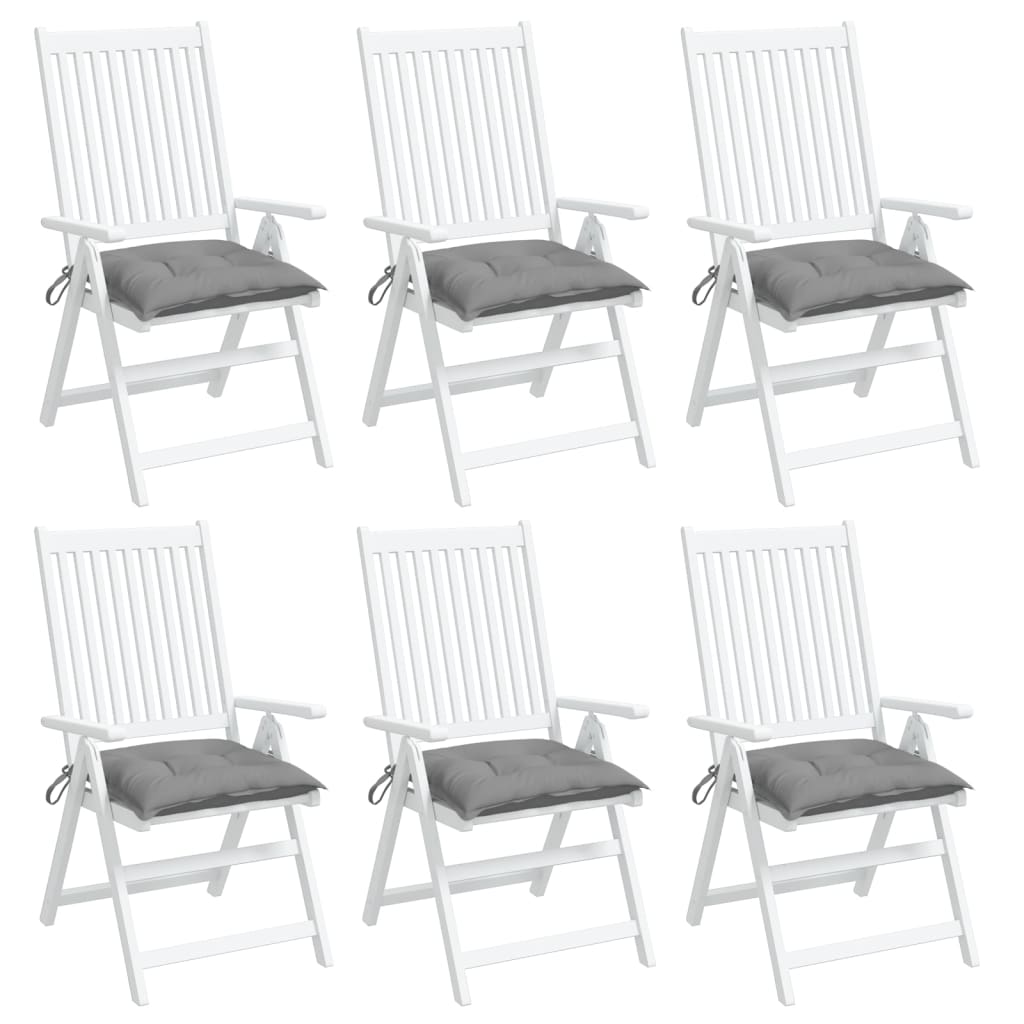 vidaXL Perne de scaun, 6 buc., gri, 50x50x7 cm, textil oxford vidaXL Perne de scaun, 6 buc., gri, 50x50x7 cm, textil oxford