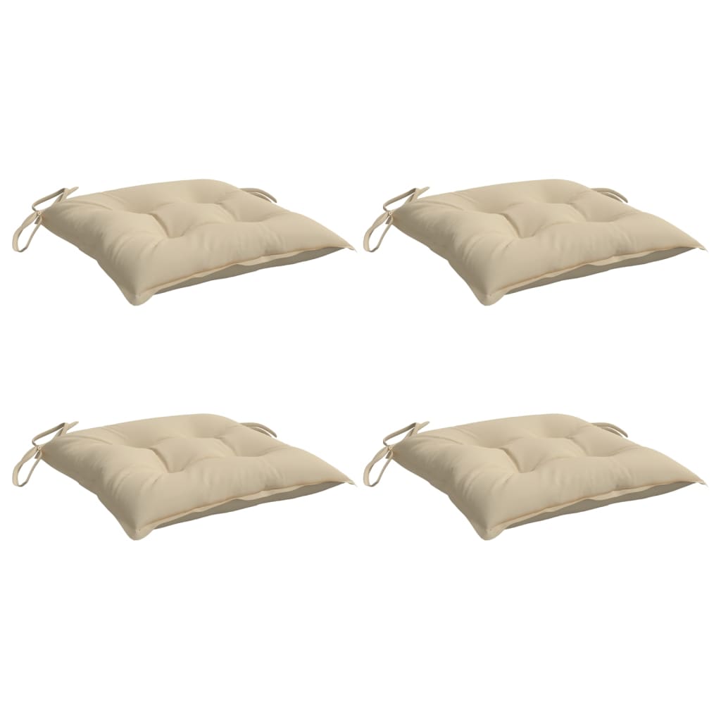 vidaXL Perne de scaun, 4 buc., bej, 50x50x7 cm, textil oxford vidaXL Perne de scaun, 4 buc., bej, 50x50x7 cm, textil oxford
