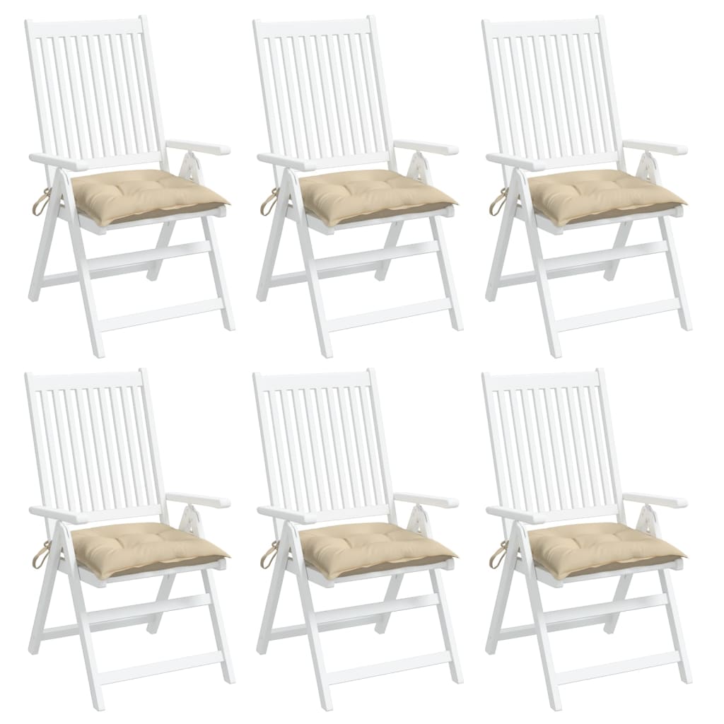 vidaXL Perne de scaun, 6 buc., bej, 50x50x7 cm, textil oxford vidaXL Perne de scaun, 6 buc., bej, 50x50x7 cm, textil oxford