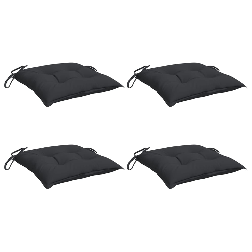 vidaXL Perne de scaun, 4 buc., negru, 50x50x7 cm, textil oxford vidaXL Perne de scaun, 4 buc., negru, 50x50x7 cm, textil oxford