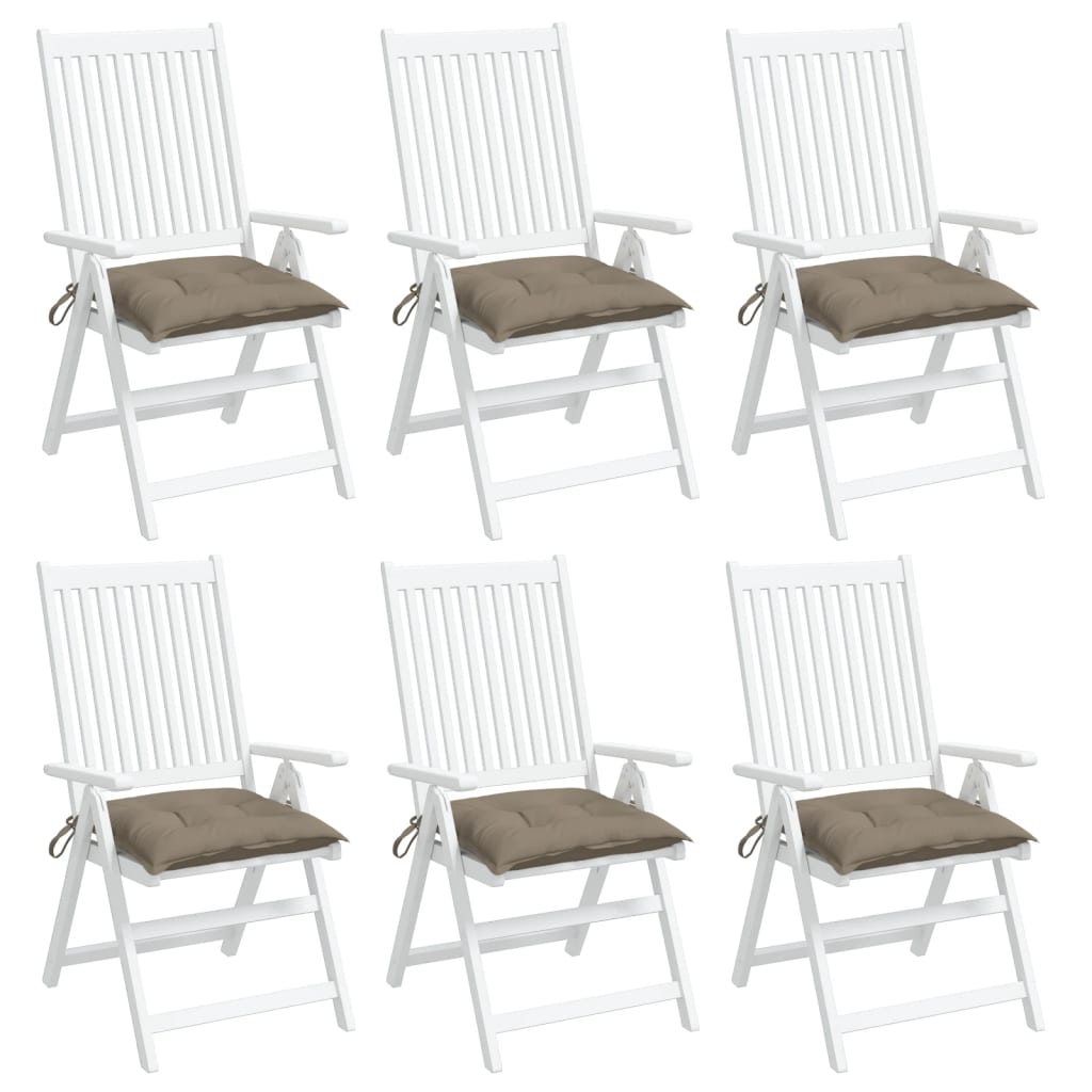 vidaXL Perne de scaun, 6 buc., gri taupe, 50x50x7 cm, textil oxford vidaXL Perne de scaun, 6 buc., gri taupe, 50x50x7 cm, textil oxford