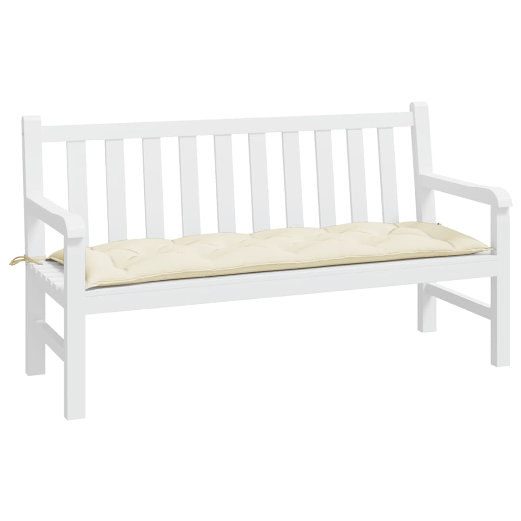 vidaXL Pernă bancă de grădină, alb crem, 150x50x7 cm, textil oxford vidaXL Pernă bancă de grădină, alb crem, 150x50x7 cm, textil oxford
