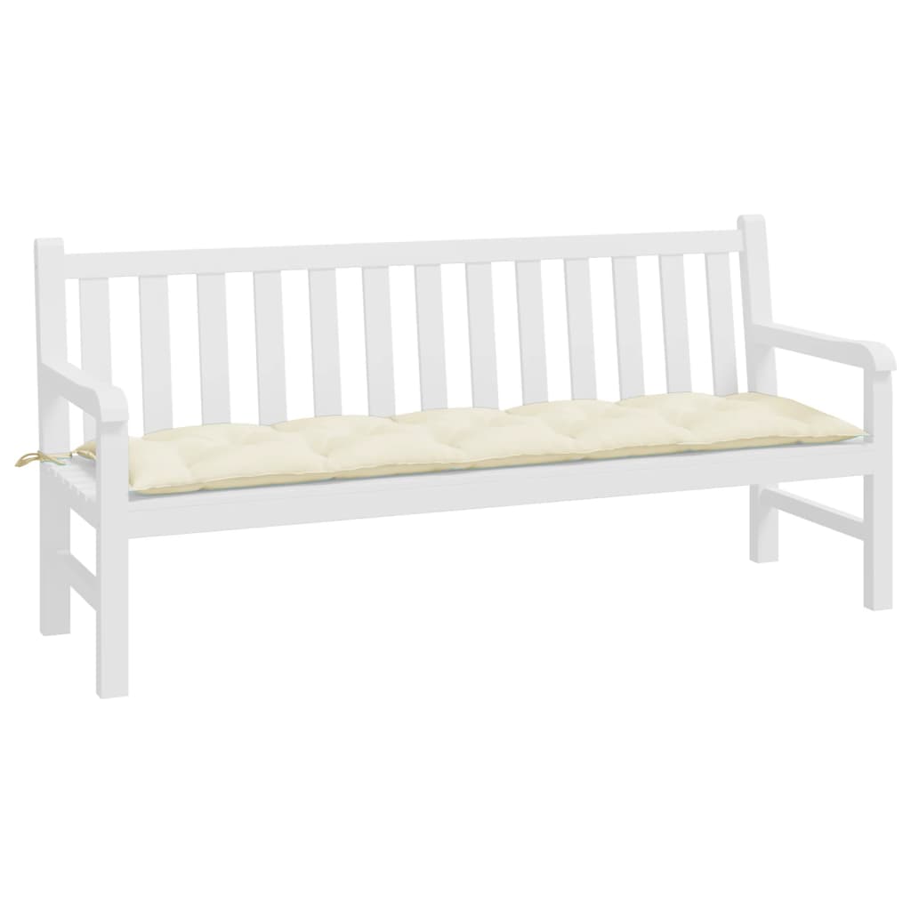 vidaXL Pernă bancă de grădină, alb crem, 180x50x7 cm, textil oxford vidaXL Pernă bancă de grădină, alb crem, 180x50x7 cm, textil oxford