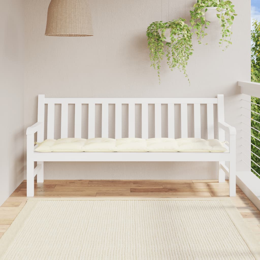 vidaXL Pernă bancă de grădină, alb crem, 180x50x7 cm, textil oxford vidaXL Pernă bancă de grădină, alb crem, 180x50x7 cm, textil oxford