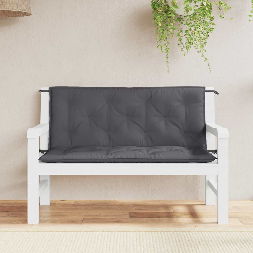 vidaXL Pernă bancă de grădină antracit 120x(50+50)x7cm material oxford vidaXL Pernă bancă de grădină antracit 120x(50+50)x7cm material oxford