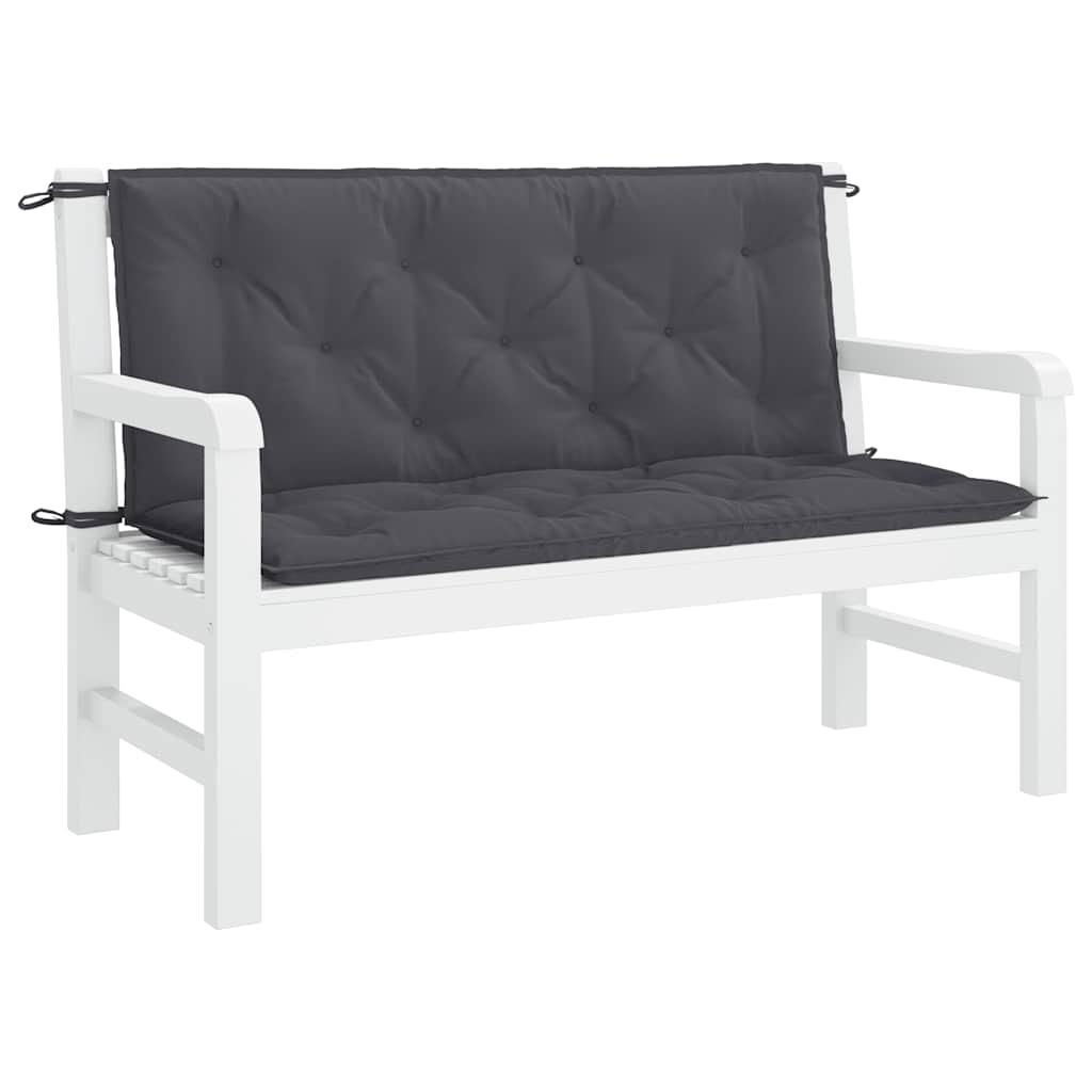 vidaXL Pernă bancă de grădină antracit 120x(50+50)x7cm material oxford vidaXL Pernă bancă de grădină antracit 120x(50+50)x7cm material oxford