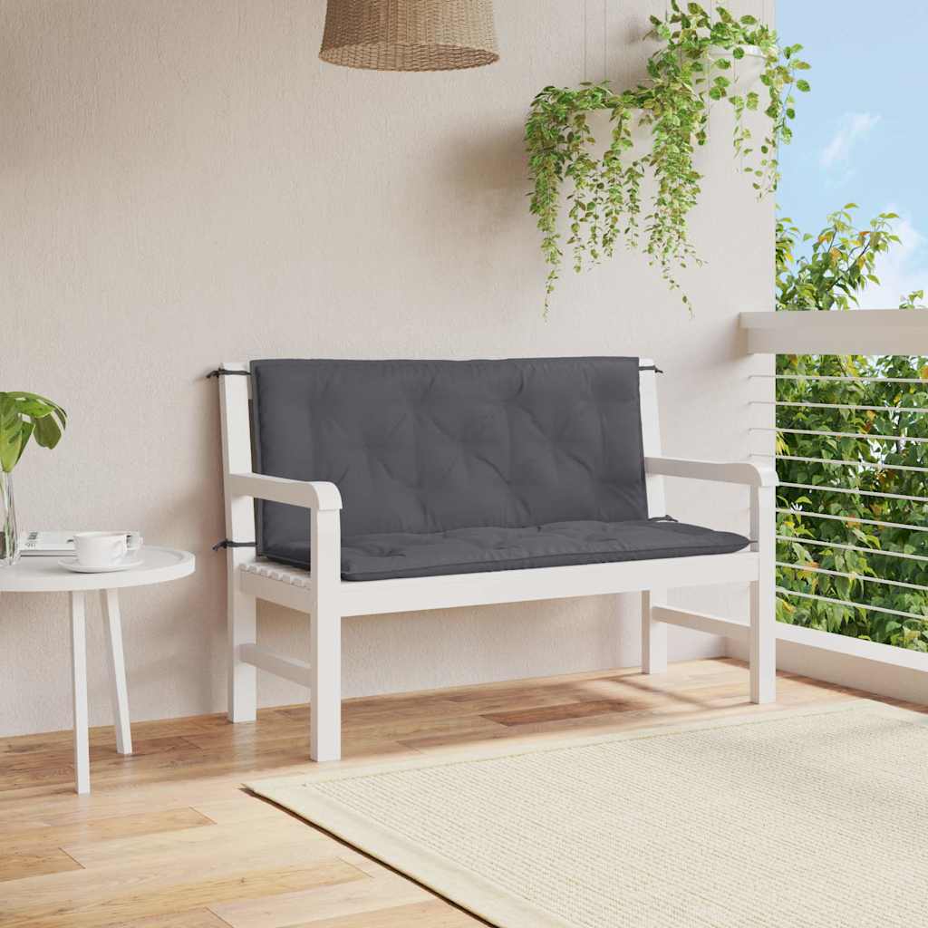 vidaXL Pernă bancă de grădină antracit 120x(50+50)x7cm material oxford vidaXL Pernă bancă de grădină antracit 120x(50+50)x7cm material oxford