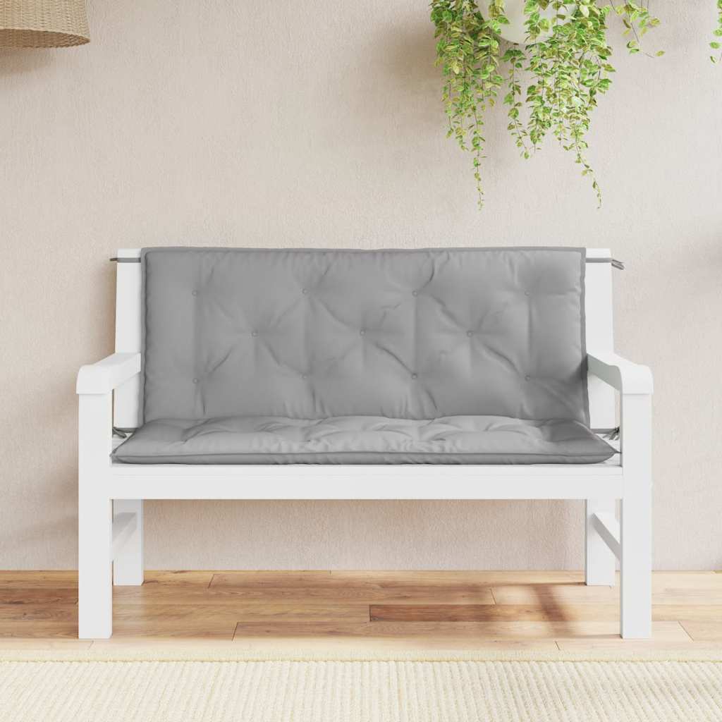 vidaXL Pernă de bancă de grădină, gri 120x(50+50)x7cm material oxford vidaXL Pernă de bancă de grădină, gri 120x(50+50)x7cm material oxford