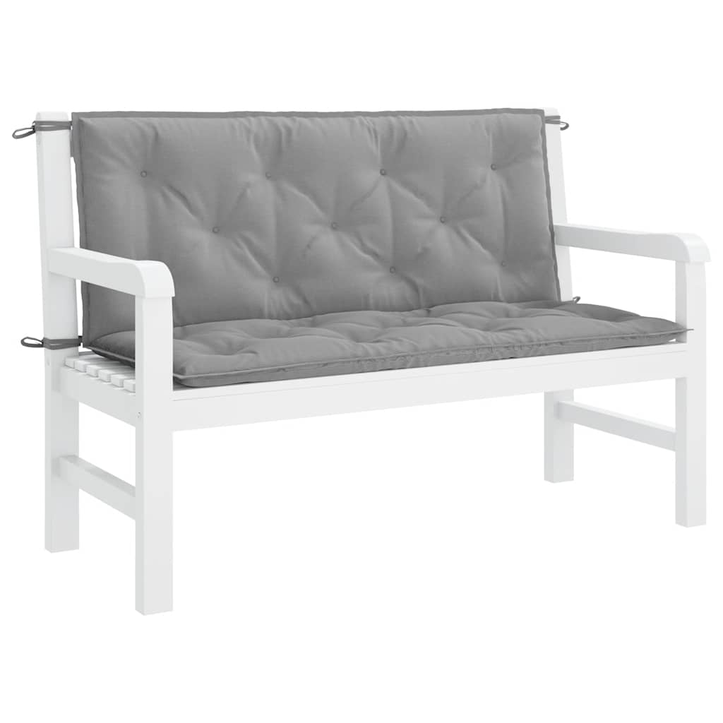 vidaXL Pernă de bancă de grădină, gri 120x(50+50)x7cm material oxford vidaXL Pernă de bancă de grădină, gri 120x(50+50)x7cm material oxford