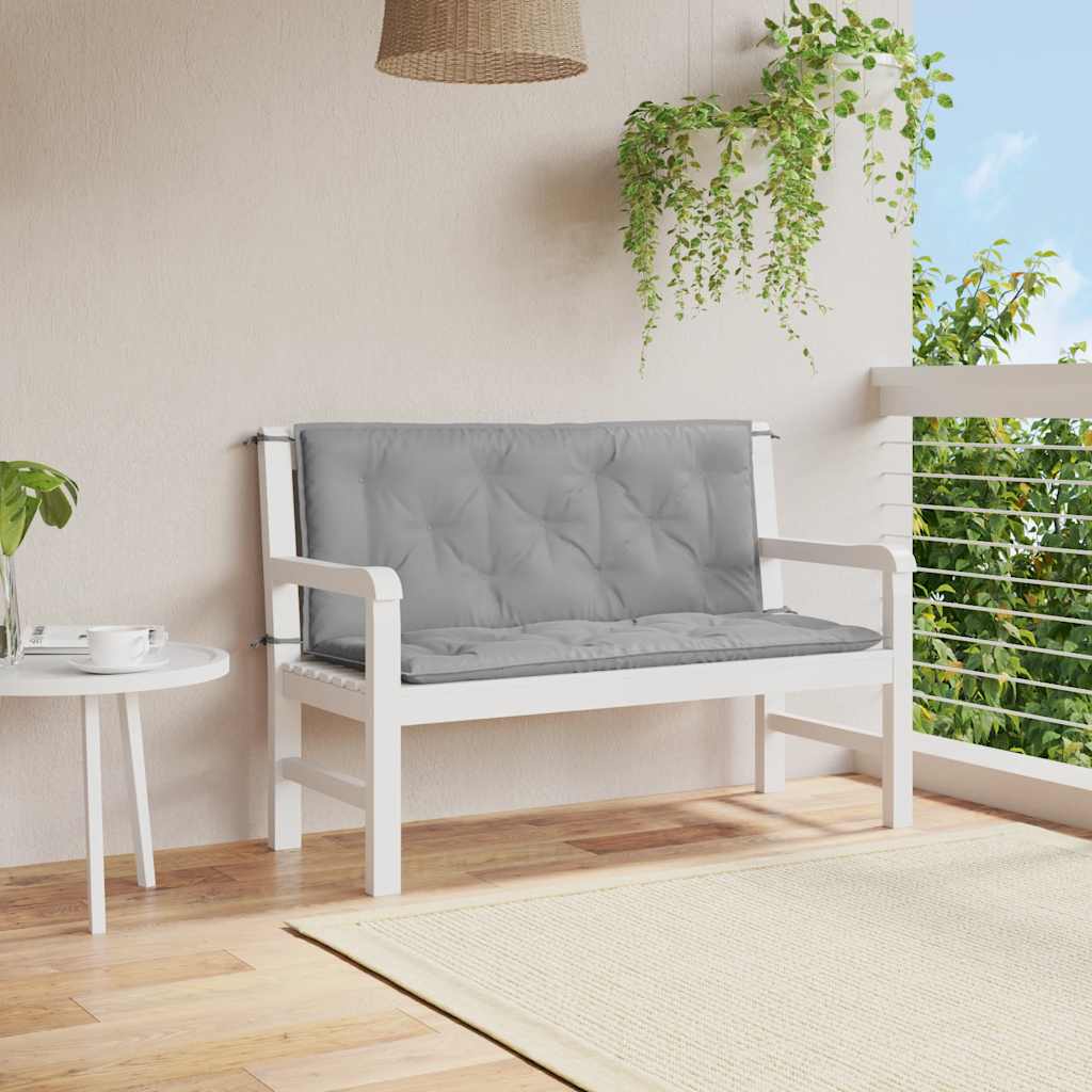 vidaXL Pernă de bancă de grădină, gri 120x(50+50)x7cm material oxford vidaXL Pernă de bancă de grădină, gri 120x(50+50)x7cm material oxford