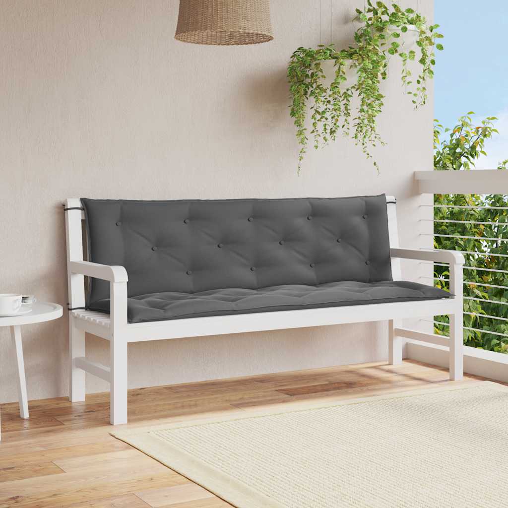 vidaXL Pernă bancă de grădină antracit 150x(50+50)x7cm material oxford vidaXL Pernă bancă de grădină antracit 150x(50+50)x7cm material oxford