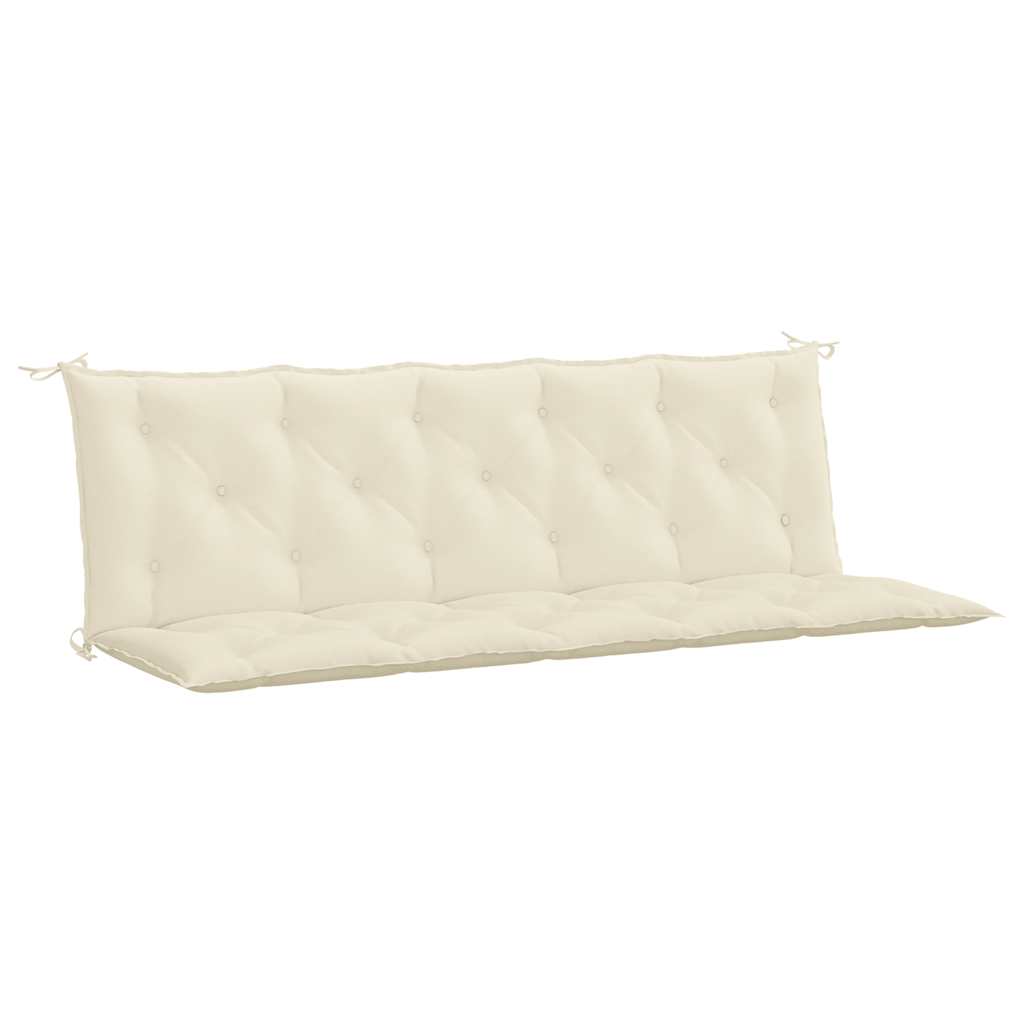 vidaXL Pernă bancă de grădină alb crem, 180x(50+50)x7cm, textil oxford vidaXL Pernă bancă de grădină alb crem, 180x(50+50)x7cm, textil oxford