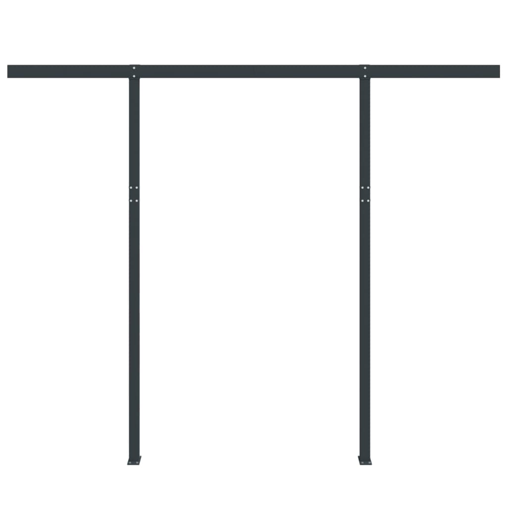 vidaXL Set stâlp pentru copertină, antracit, 300x245 cm, fier