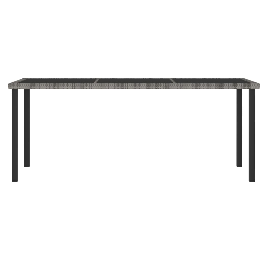 vidaXL Masă de grădină, gri, 180 x 70 x 73 cm, poliratan vidaXL Masă de grădină, gri, 180 x 70 x 73 cm, poliratan