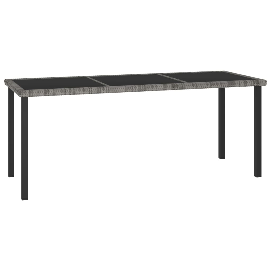 vidaXL Masă de grădină, gri, 180 x 70 x 73 cm, poliratan vidaXL Masă de grădină, gri, 180 x 70 x 73 cm, poliratan