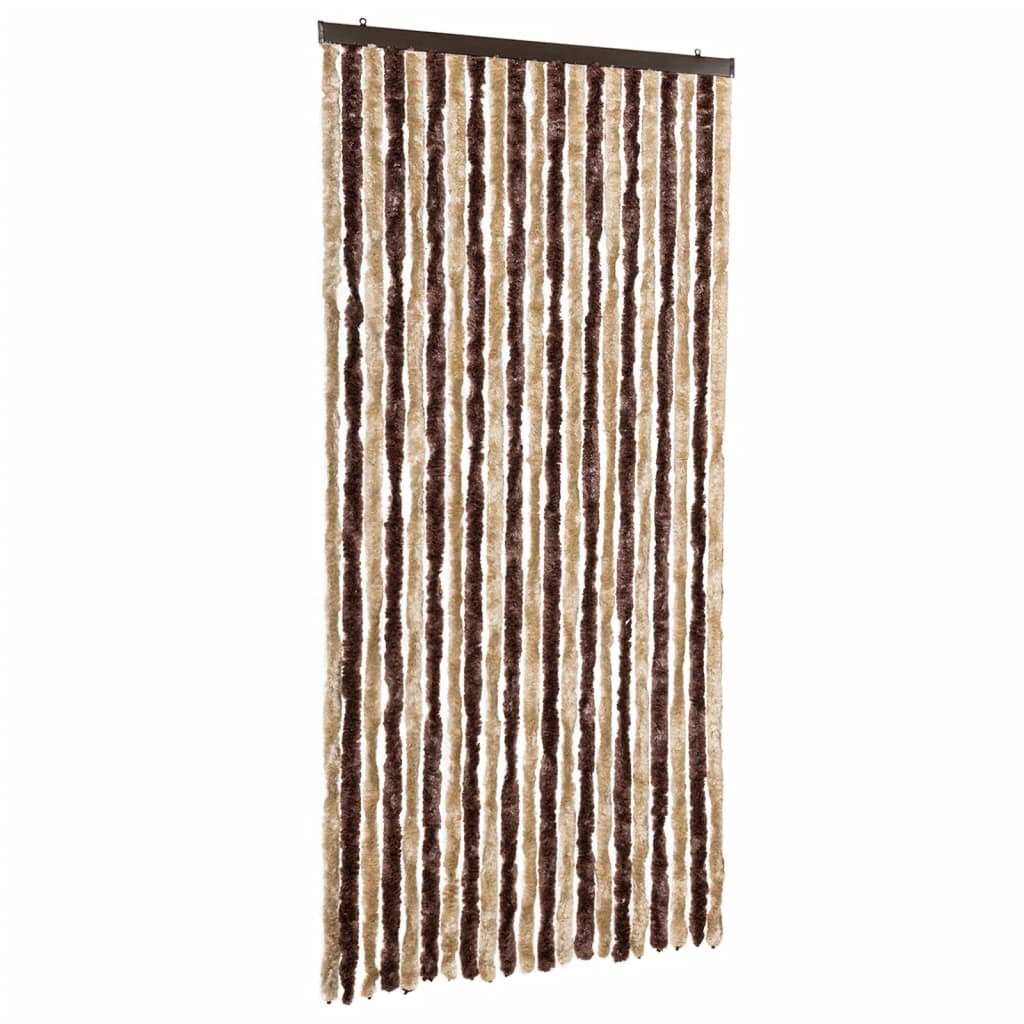 vidaXL Perdea pentru insecte, bej și maro deschis, 90x200 cm, chenille vidaXL Perdea pentru insecte, bej și maro deschis, 90x200 cm, chenille