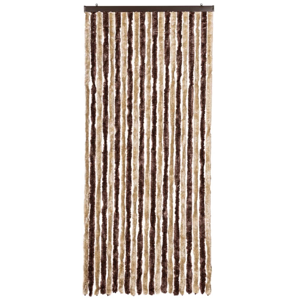 vidaXL Perdea pentru insecte, bej și maro deschis, 90x200 cm, chenille vidaXL Perdea pentru insecte, bej și maro deschis, 90x200 cm, chenille