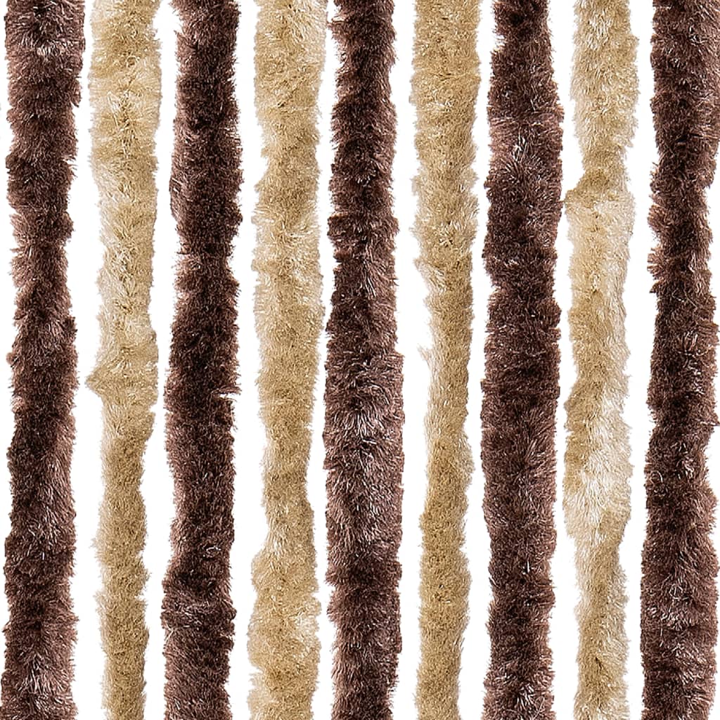 vidaXL Perdea pentru insecte, bej și maro deschis, 90x200 cm, chenille vidaXL Perdea pentru insecte, bej și maro deschis, 90x200 cm, chenille
