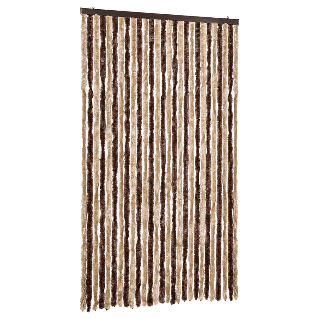 vidaXL Perdea insecte, bej și maro deschis, 118 x 220 cm, chenille vidaXL Perdea insecte, bej și maro deschis, 118 x 220 cm, chenille