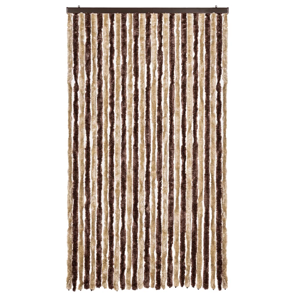 vidaXL Perdea insecte, bej și maro deschis, 118 x 220 cm, chenille vidaXL Perdea insecte, bej și maro deschis, 118 x 220 cm, chenille