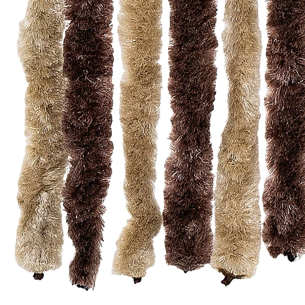 vidaXL Perdea insecte, bej și maro deschis, 118 x 220 cm, chenille vidaXL Perdea insecte, bej și maro deschis, 118 x 220 cm, chenille