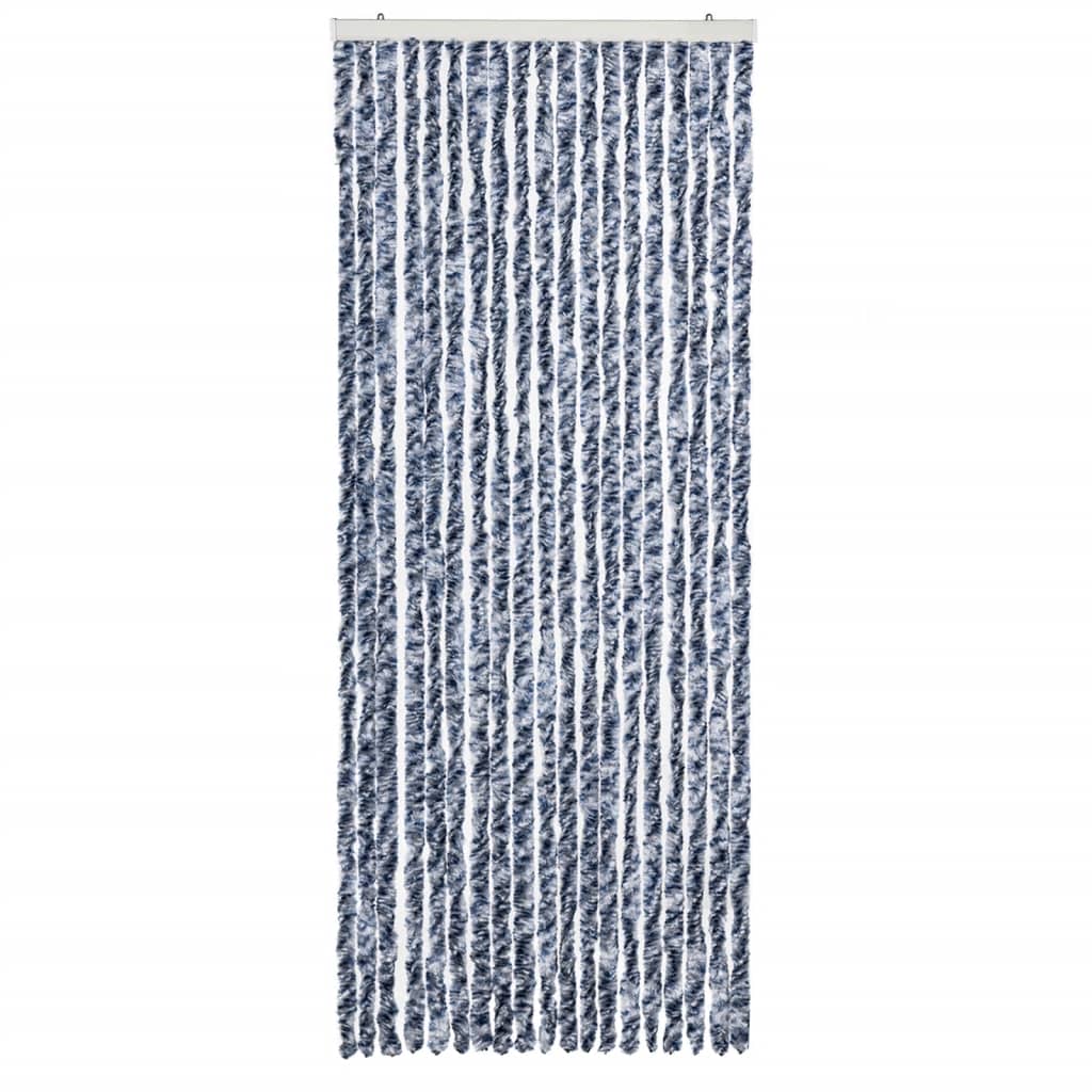 vidaXL Perdea pentru insecte, albatru și alb, 56x200 cm, Chenille vidaXL Perdea pentru insecte, albatru și alb, 56x200 cm, Chenille