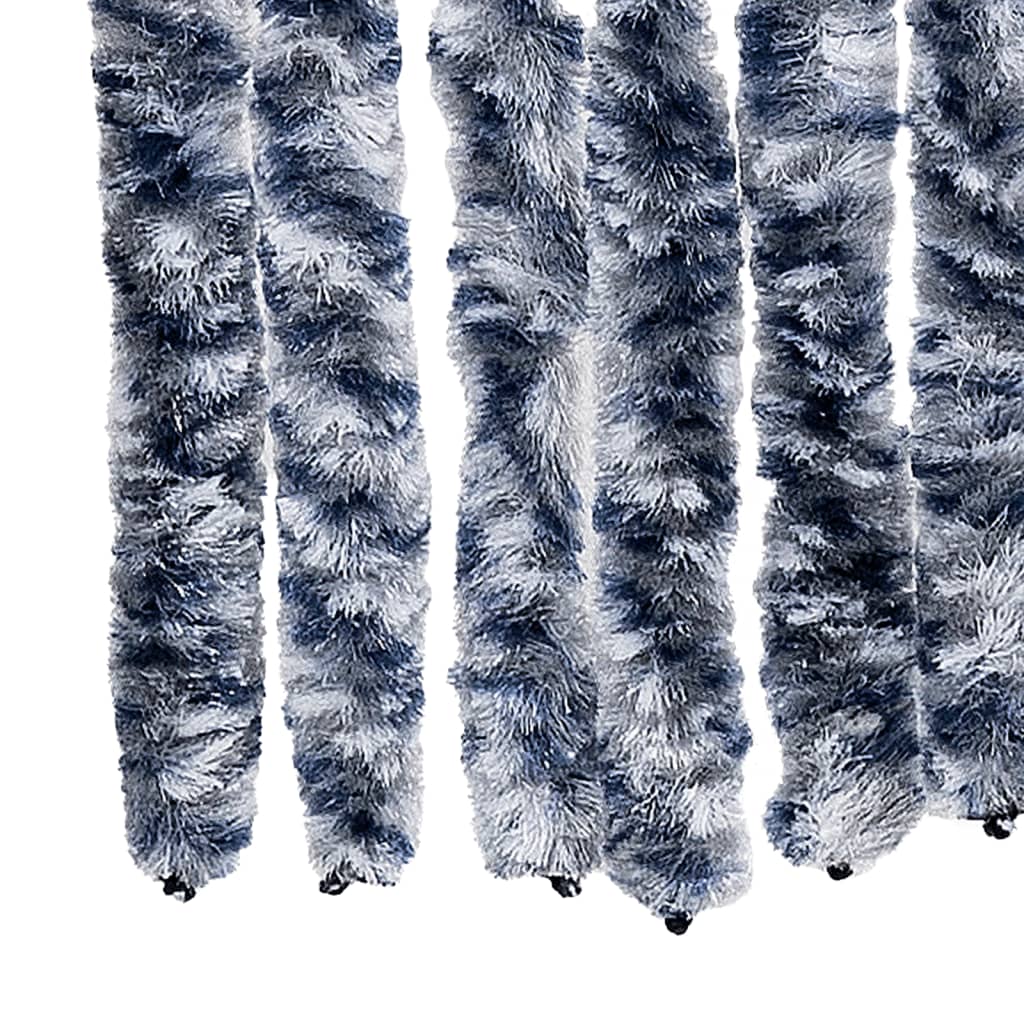 vidaXL Perdea pentru insecte, albastru și alb, 118 x 220 cm, chenille vidaXL Perdea pentru insecte, albastru și alb, 118 x 220 cm, chenille