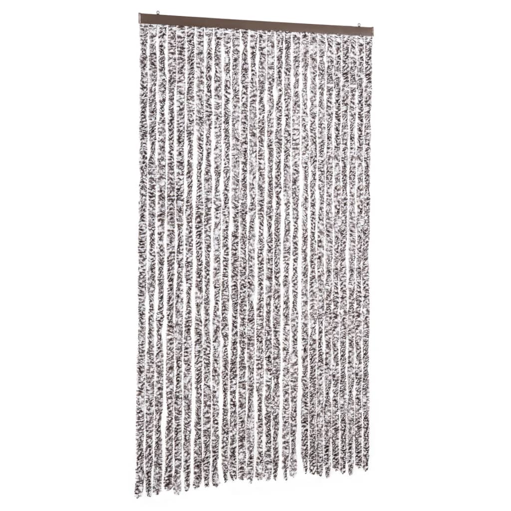 vidaXL Perdea pentru insecte, maro și bej, 118 x 220 cm, Chenille vidaXL Perdea pentru insecte, maro și bej, 118 x 220 cm, Chenille