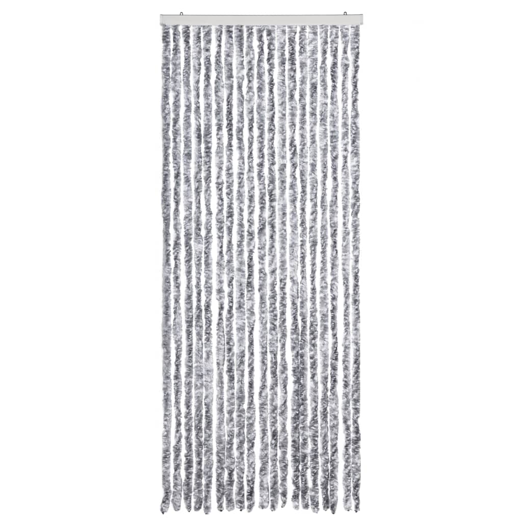 vidaXL Perdea pentru insecte, argintiu, 56x200 cm, Chenille vidaXL Perdea pentru insecte, argintiu, 56x200 cm, Chenille