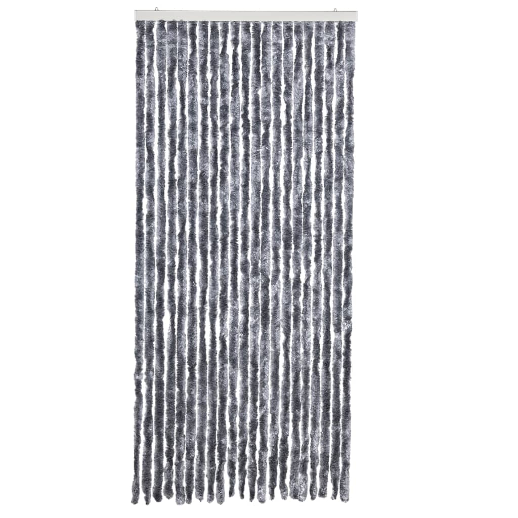 vidaXL Perdea pentru insecte, argintiu, 90x200 cm, chenille vidaXL Perdea pentru insecte, argintiu, 90x200 cm, chenille