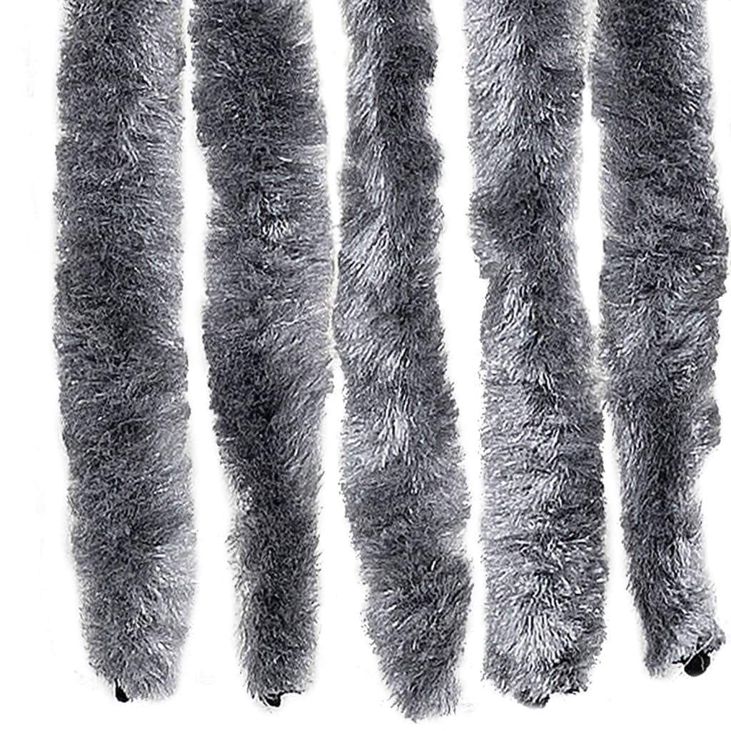 vidaXL Perdea pentru insecte, argintiu, 90x200 cm, chenille vidaXL Perdea pentru insecte, argintiu, 90x200 cm, chenille