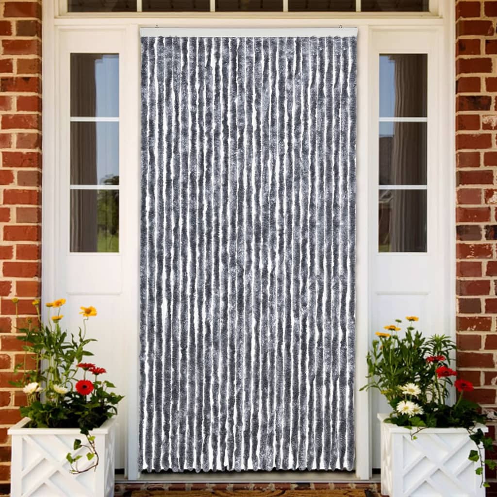 vidaXL Perdea pentru insecte, argintiu, 118 x 220 cm, Chenille vidaXL Perdea pentru insecte, argintiu, 118 x 220 cm, Chenille
