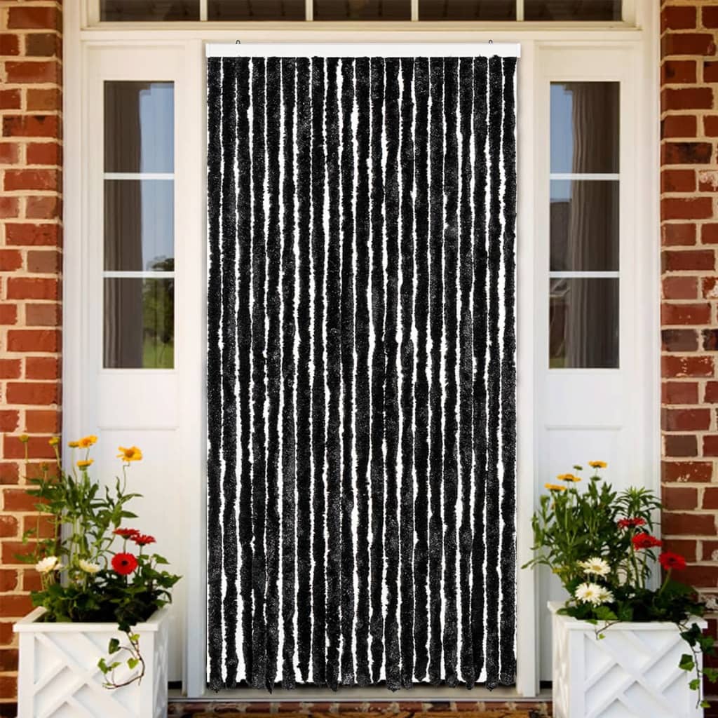 vidaXL Perdea pentru insecte, antracit, 90x200 cm, chenille vidaXL Perdea pentru insecte, antracit, 90x200 cm, chenille