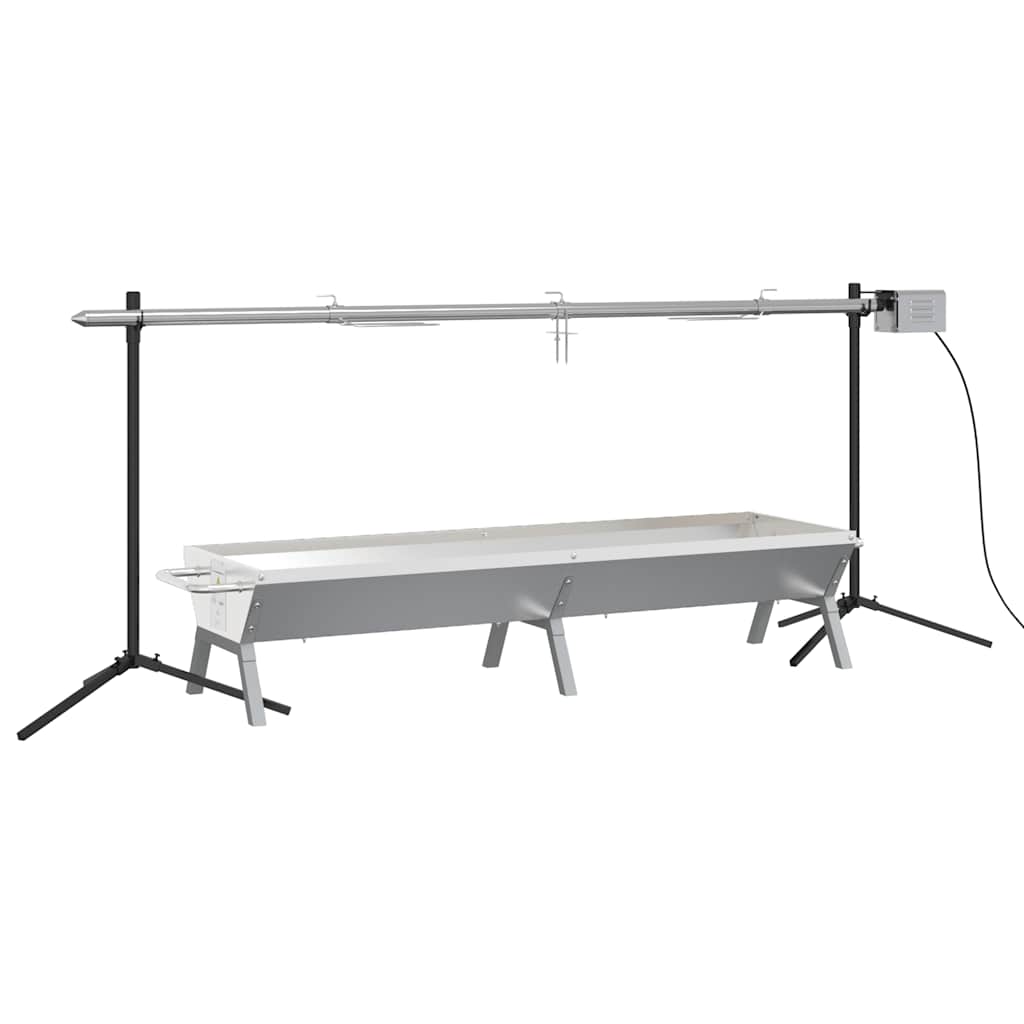 vidaXL Set de grill automat și tavă, oțel inoxidabil vidaXL Set de grill automat și tavă, oțel inoxidabil