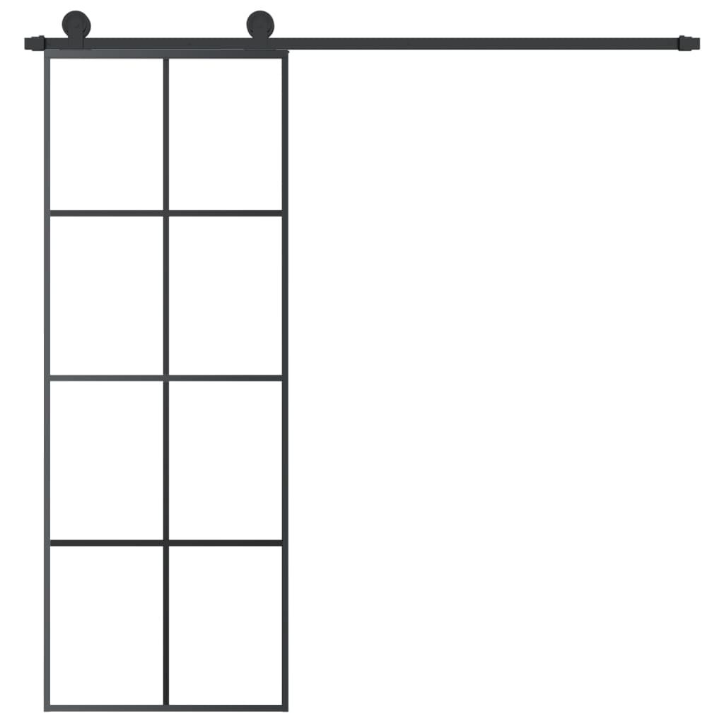 vidaXL Ușă glisantă cu set feronerie, 76x205 cm, sticlă ESG/aluminiu