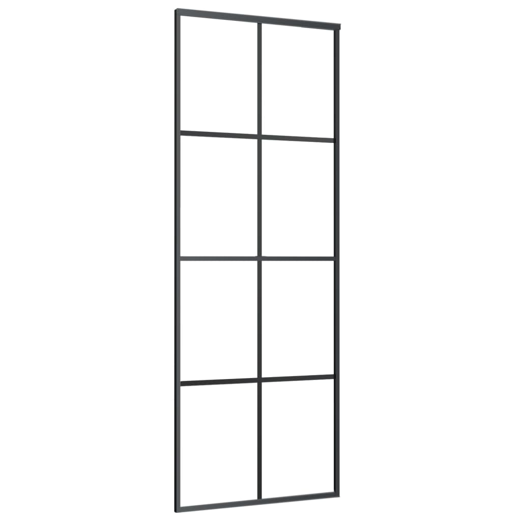 vidaXL Ușă glisantă cu set feronerie, 76x205 cm, sticlă ESG/aluminiu