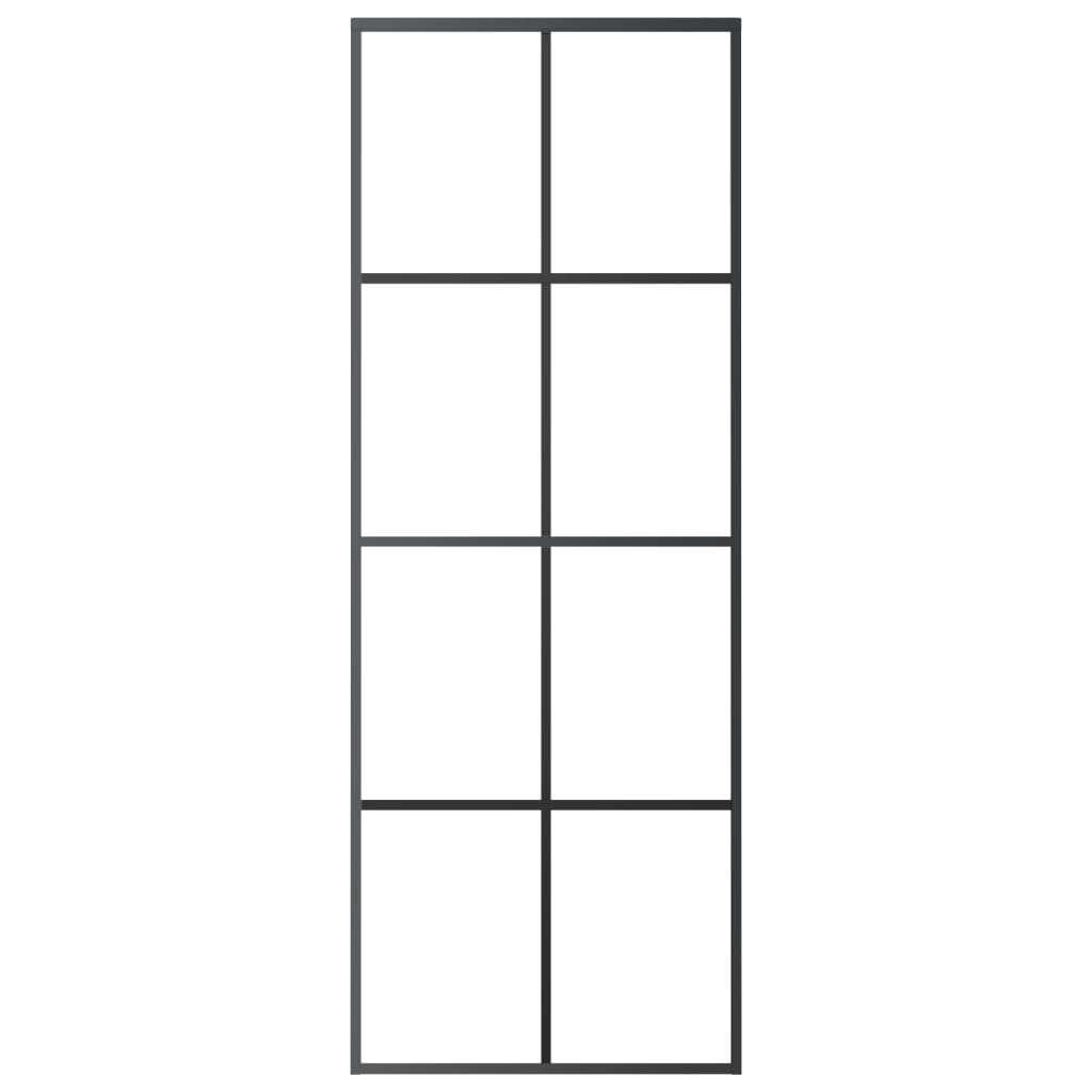 vidaXL Ușă glisantă cu set feronerie, 76x205 cm, sticlă ESG/aluminiu