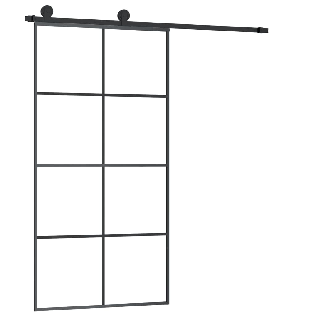 vidaXL Ușă glisantă cu set feronerie 102,5x205 cm sticlă ESG/aluminiu