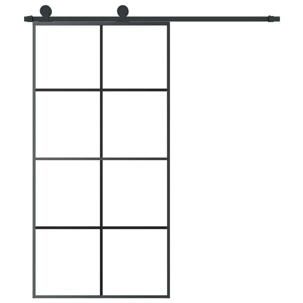 vidaXL Ușă glisantă cu set feronerie 102,5x205 cm sticlă ESG/aluminiu