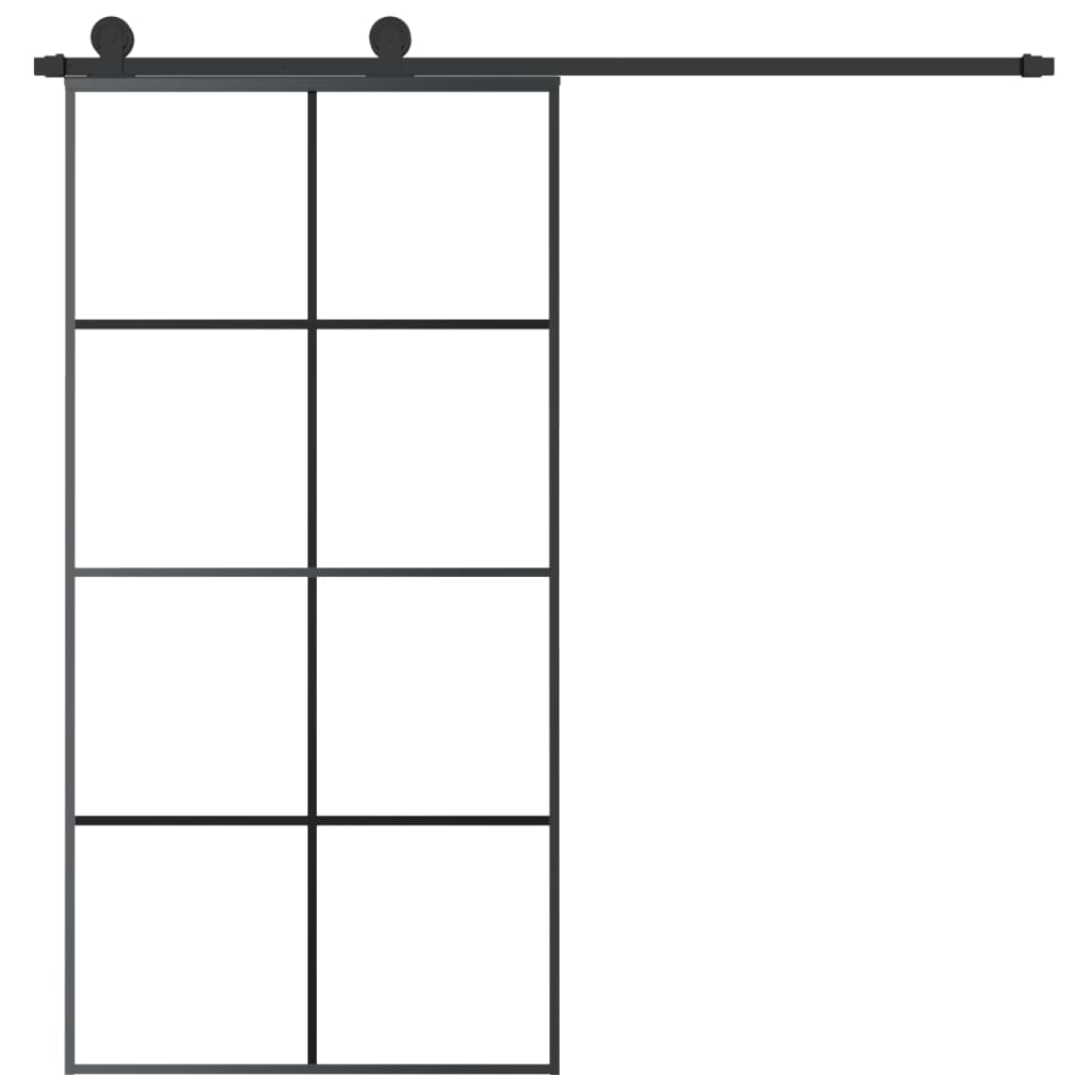 vidaXL Ușă glisantă cu set feronerie 102,5x205 cm sticlă ESG/aluminiu