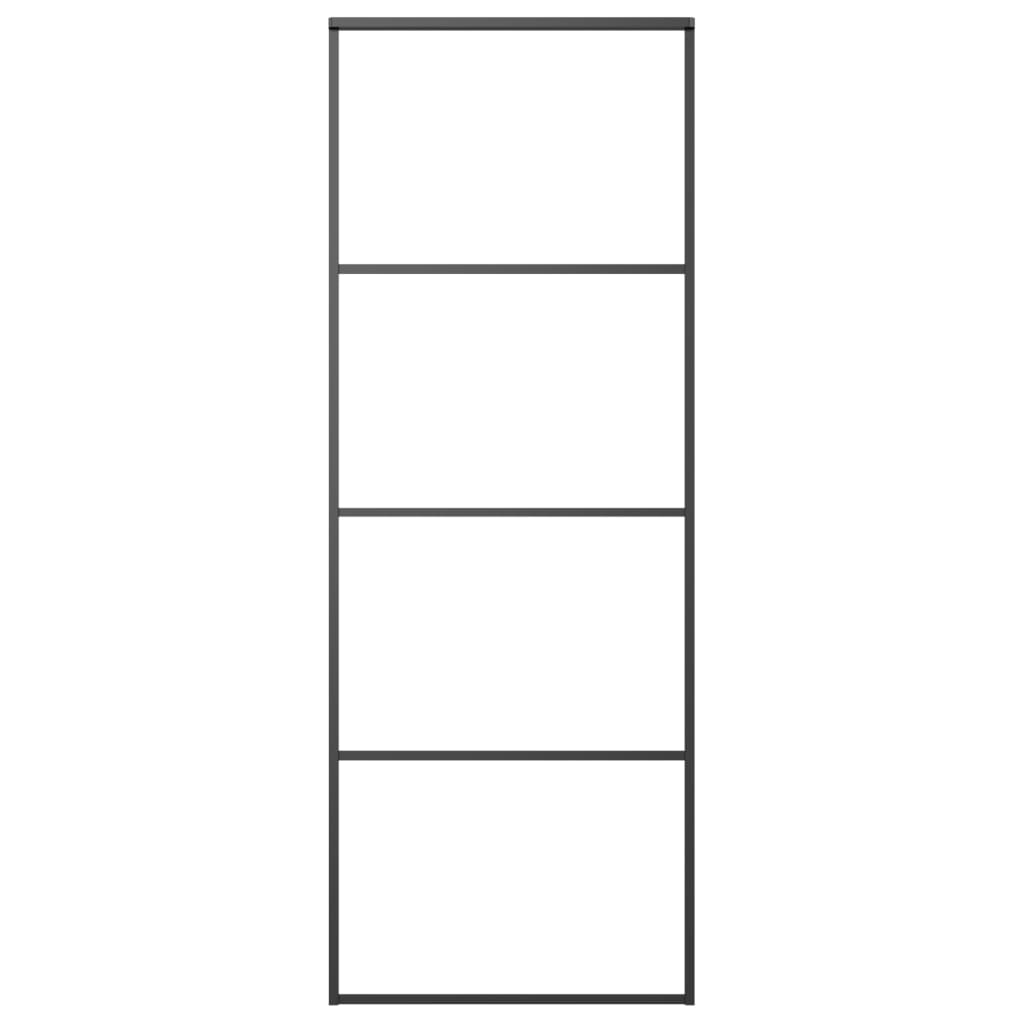 vidaXL Ușă glisantă cu set feronerie, 76x205 cm, sticlă ESG/aluminiu vidaXL Ușă glisantă cu set feronerie, 76x205 cm, sticlă ESG/aluminiu