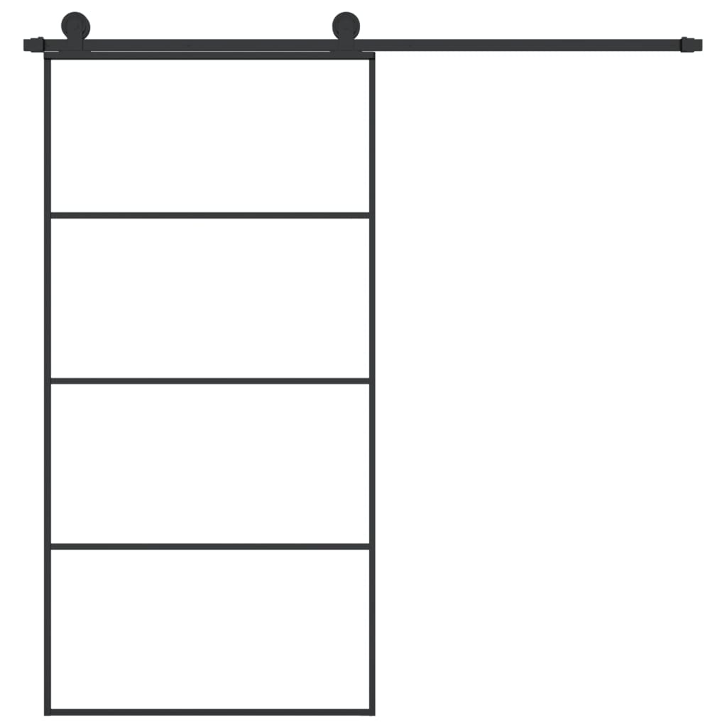 vidaXL Ușă glisantă cu set feronerie 102,5x205 cm sticlă ESG/aluminiu