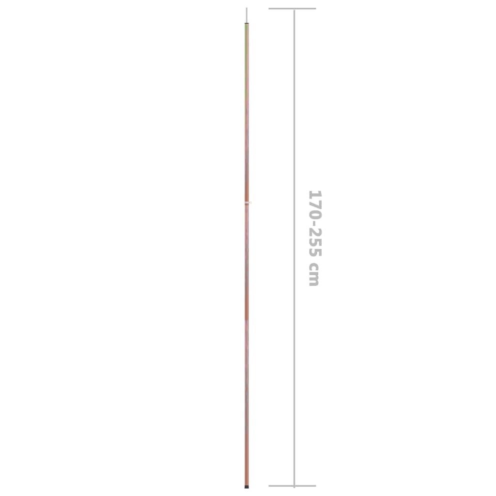 vidaXL Stâlpi telescopici cort, 2 buc., lungime 170-255cm, oțel zincat vidaXL Stâlpi telescopici cort, 2 buc., lungime 170-255cm, oțel zincat