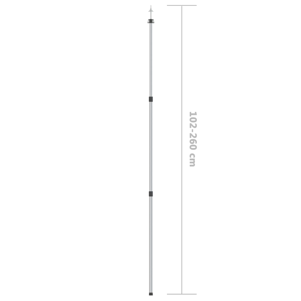 vidaXL Stâlpi telescopici pentru prelată, 2 buc., 102-260 cm, aluminiu vidaXL Stâlpi telescopici pentru prelată, 2 buc., 102-260 cm, aluminiu