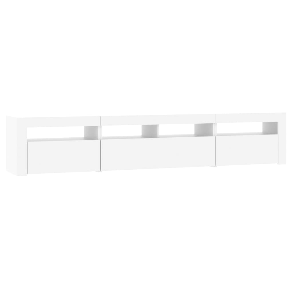 vidaXL Dulap TV cu lumini LED, alb, 210x35x40 cm vidaXL Dulap TV cu lumini LED, alb, 210x35x40 cm